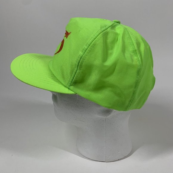 Vintage 90s Newport Cigarettes Neon Green Embroidered Snap Back Hat Cap - Picture 7 of 9